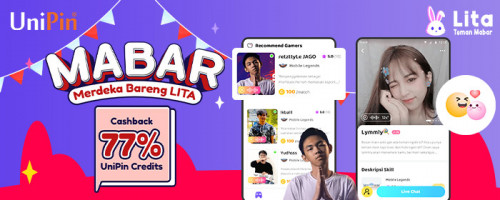 MABAR MERDEKA BARENG LITA, CASHBACK 77%!